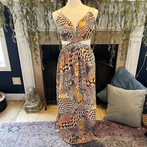 Shein unusual animal print sun dress 4XL